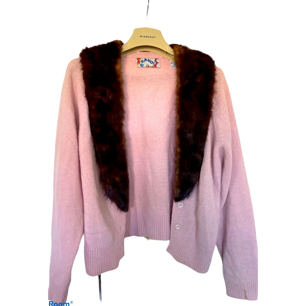 Fur Trim Angora Vintage Sweater